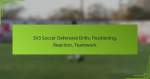 3V3 Soccer Defensive Drills: Positioning, Reaction, Teamwork